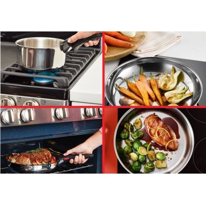 Tefal - INGENIO COOK Kokkärlset, 3 delar, rostfritt stål