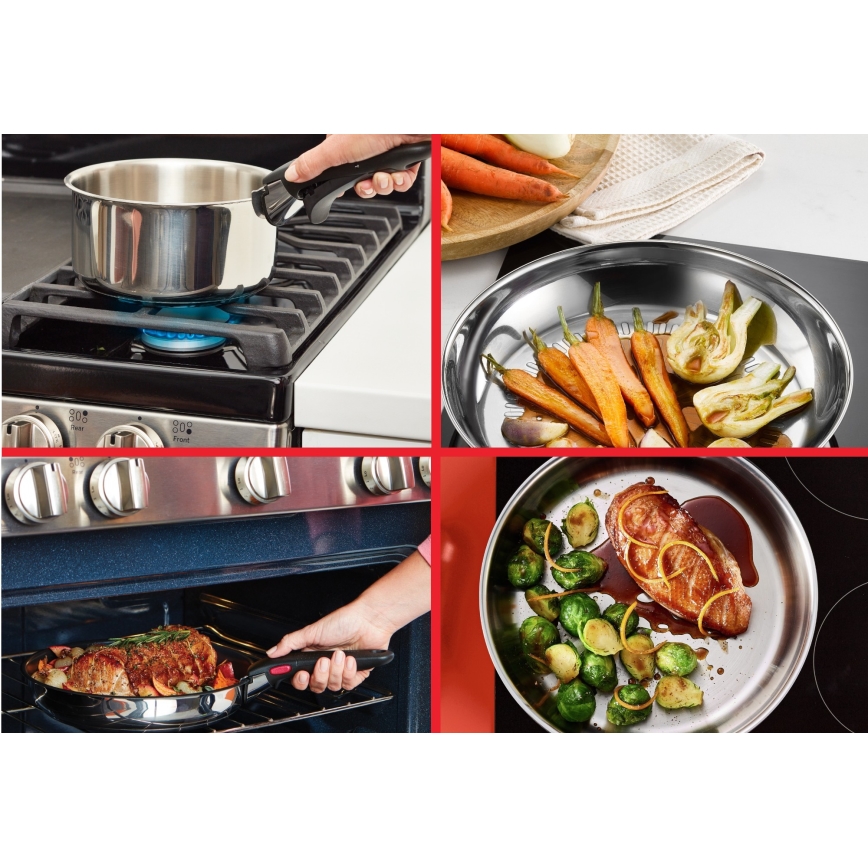 Tefal - INGENIO COOK Kokkärlset, 3 delar, rostfritt stål
