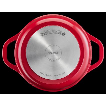 Tefal - Kastrull med lock 24 cm AIR röd