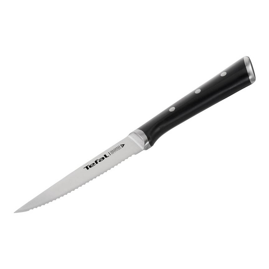 Tefal - KIT 4x Stekkniv i rostfritt stål ICE FORCE 11 cm skinande krom/svart