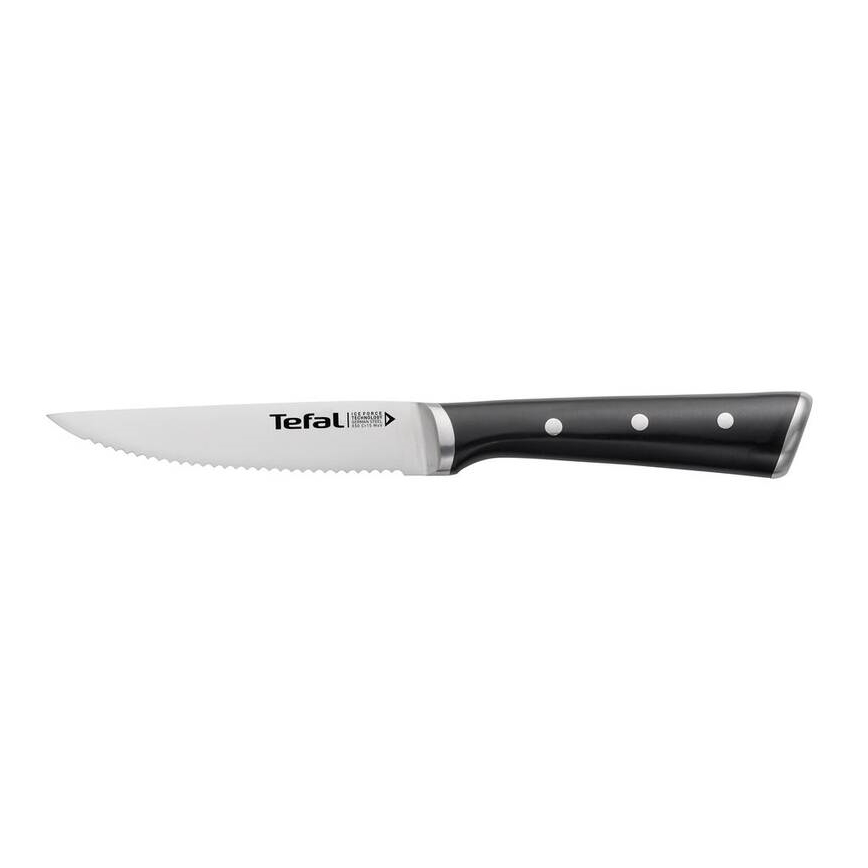 Tefal - KIT 4x Stekkniv i rostfritt stål ICE FORCE 11 cm skinande krom/svart