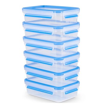 Tefal - KIT 6x Matlåda 0,8 l MASTER SEAL FRESH blå