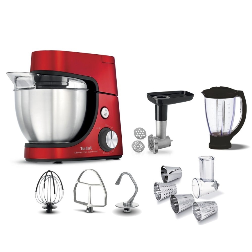 Tefal - Köksrobot MASTERCHEF GOURMET 1100W/230V röd