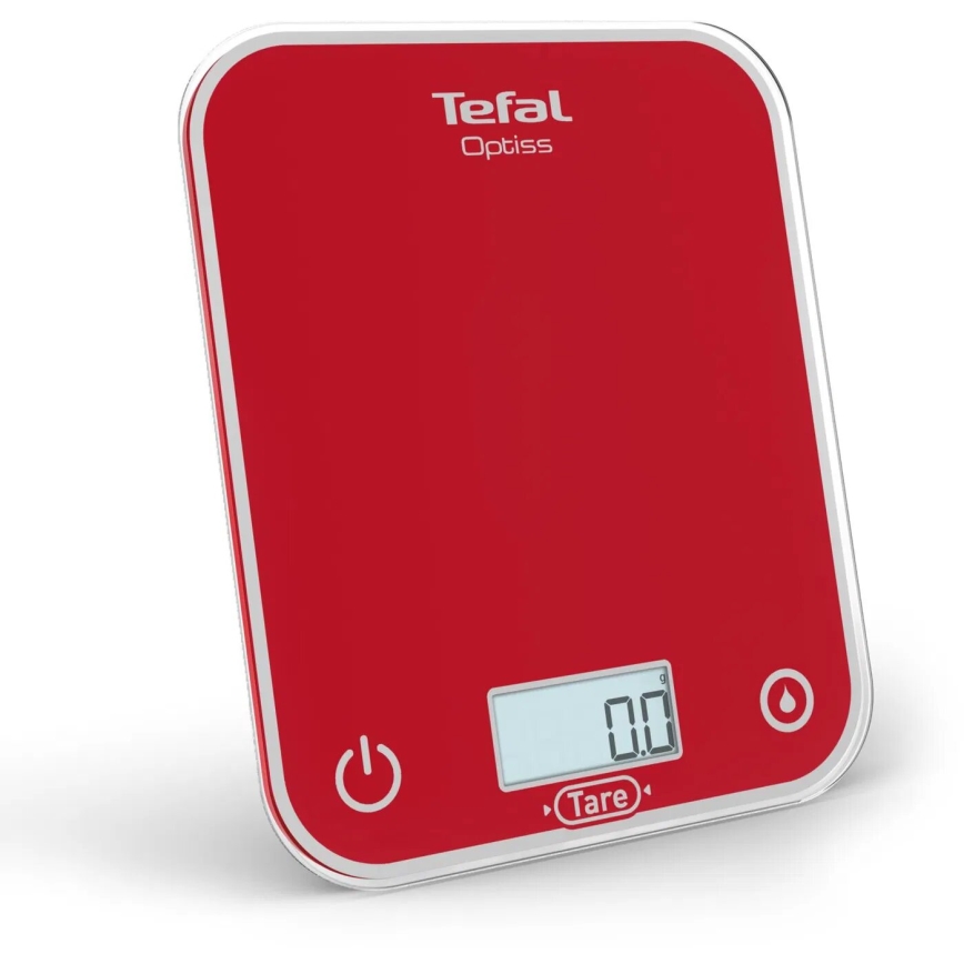 Tefal - Köksvåg OPTISS 2xAAA röd