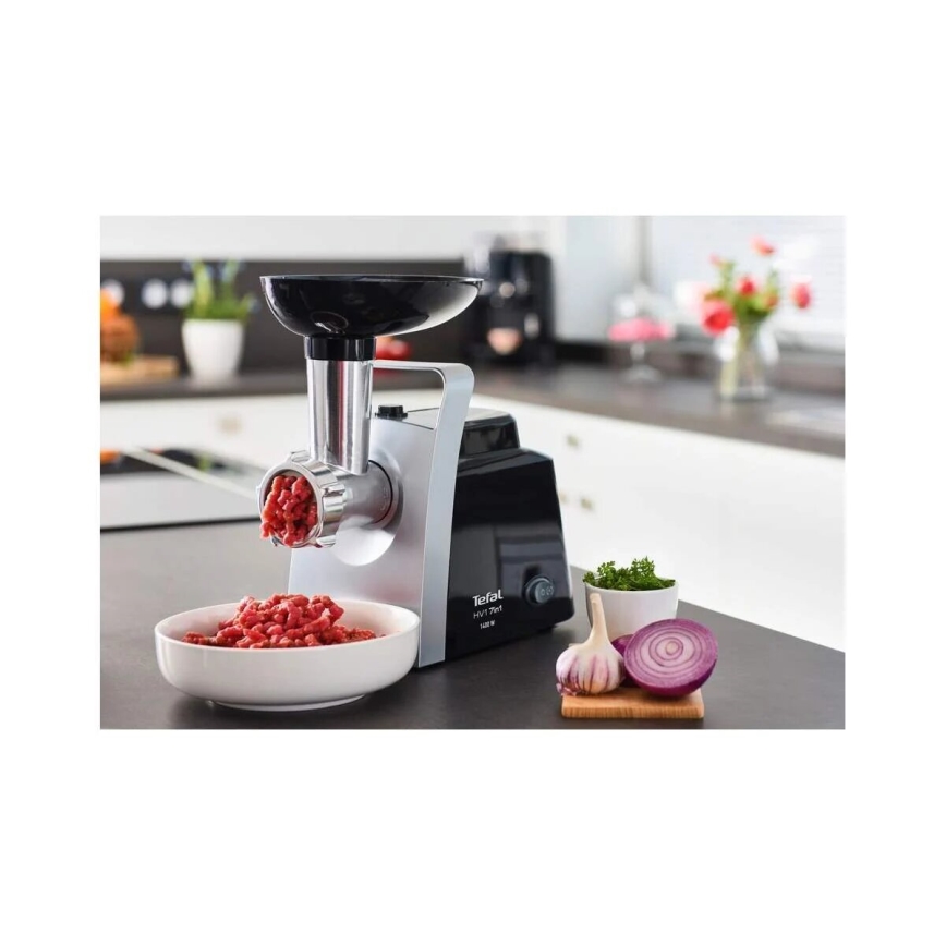Tefal - köttkvarn 7i1 1400W/230V svart/silver