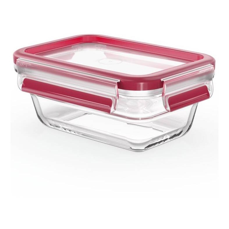 Tefal - Matlåda 0,45 l MSEAL GLASS röd/glas