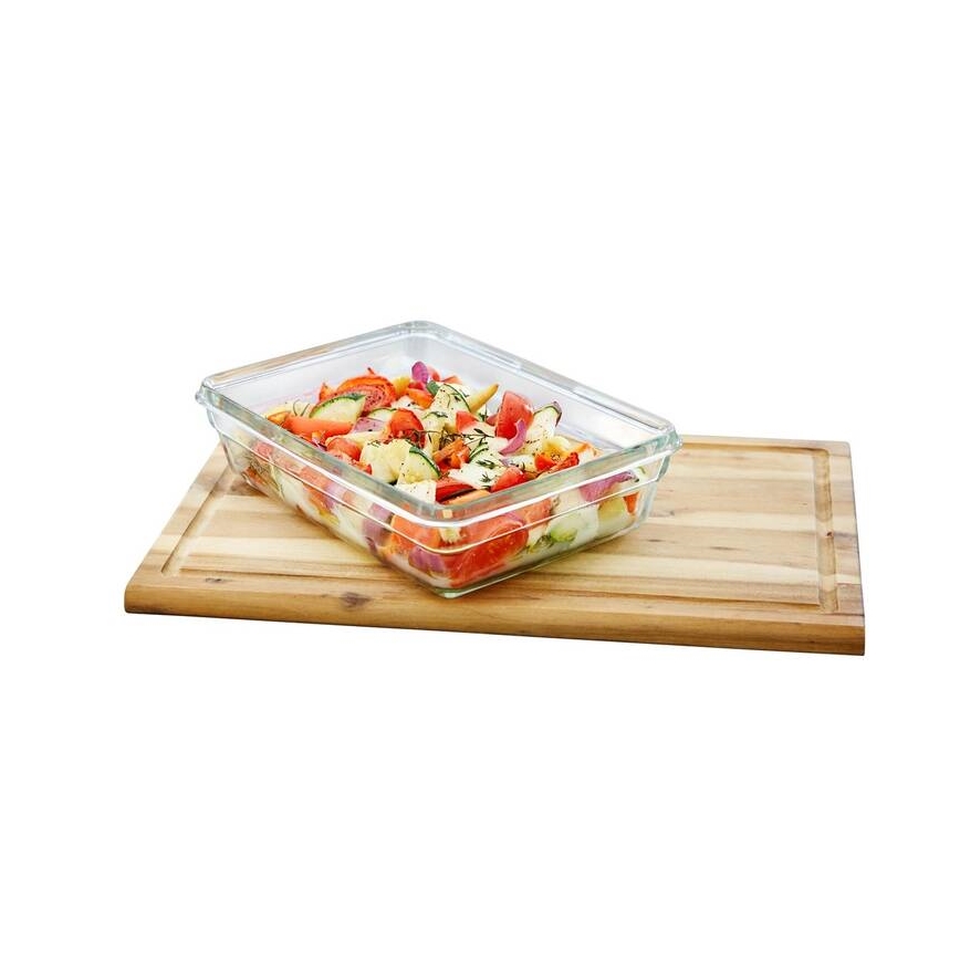 Tefal - Matlåda 0,45 l MSEAL GLASS röd/glas