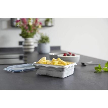 Tefal - Matlåda 0,8 l MSEAL STEEL blå/rostfri
