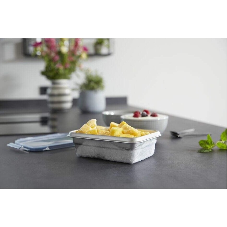 Tefal - Matlåda 0,8 l MSEAL STEEL blå/rostfri