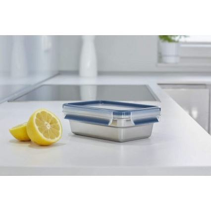 Tefal - Matlåda 0,8 l MSEAL STEEL blå/rostfri