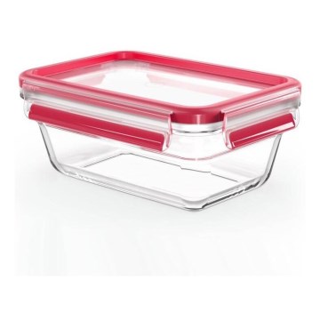Tefal - Matlåda 0,85 l MSEAL GLASS röd/glas