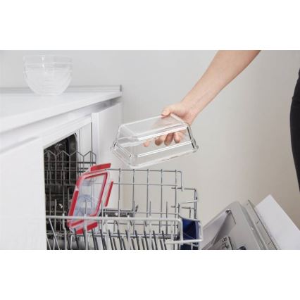 Tefal - Matlåda 0,85 l MSEAL GLASS röd/glas