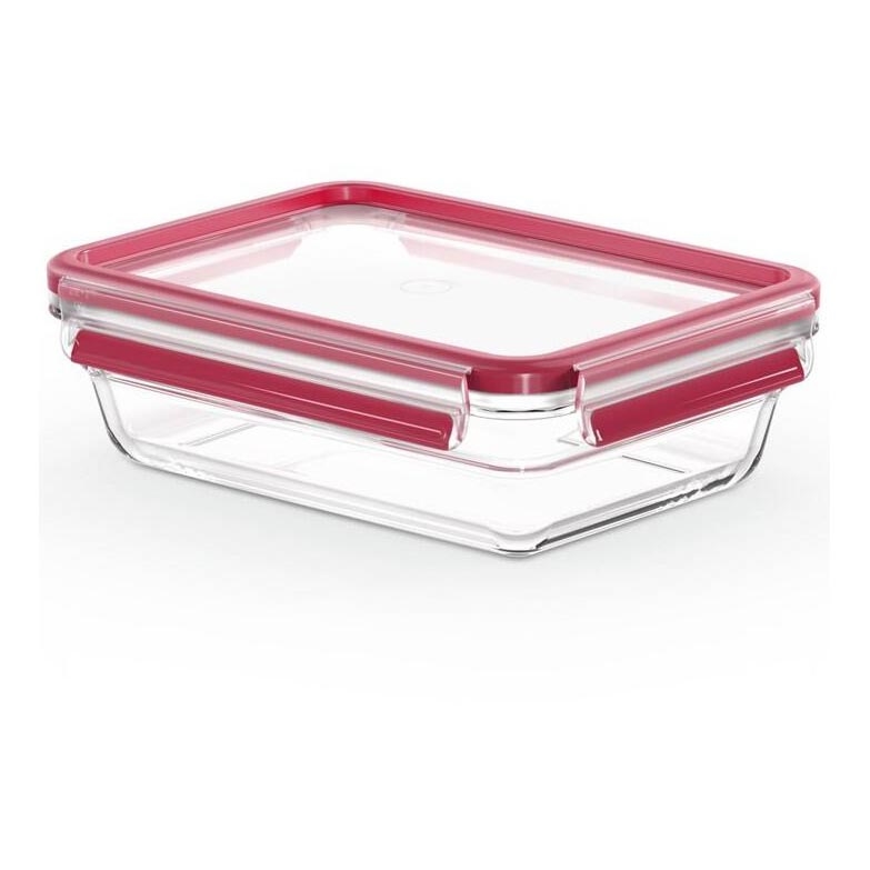 Tefal - Matlåda 1,1 l MSEAL GLASS röd/glas