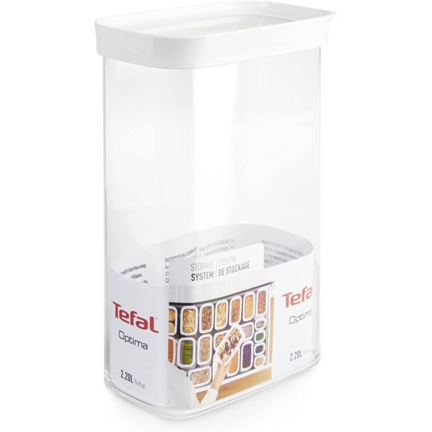 Tefal - Matlåda 2,2 l OPTIMA vit/genomskinlig