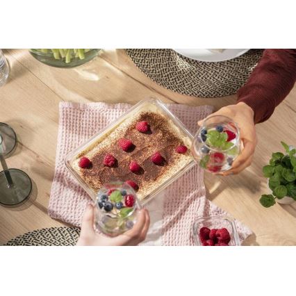 Tefal - Matlåda 2 l MSEAL GLASS röd/glas