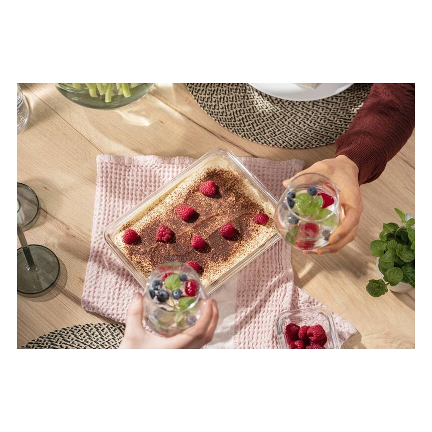 Tefal - Matlåda 2 l MSEAL GLASS röd/glas