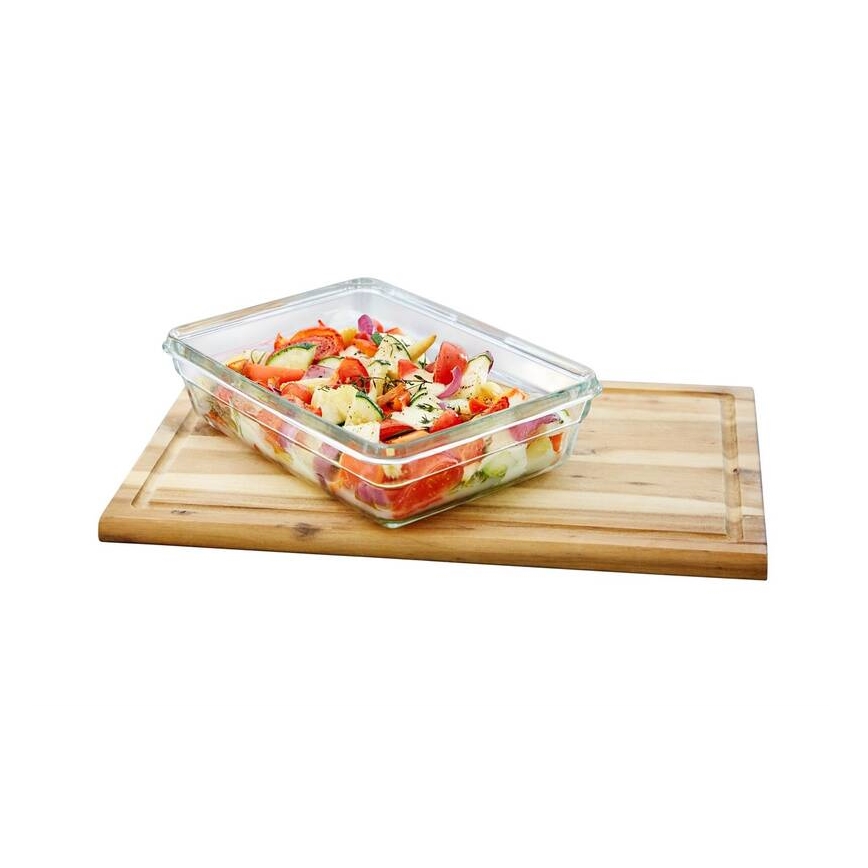 Tefal - Matlåda 3 l MSEAL GLASS röd/glas