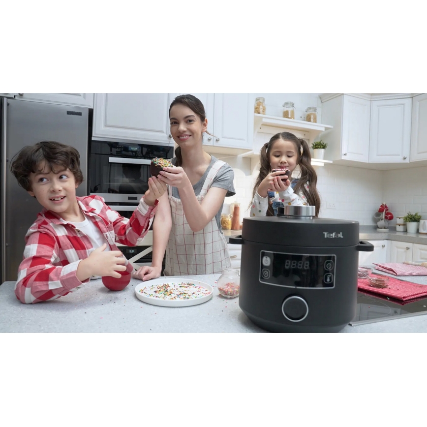 Tefal - multifunktionell elektrisk gryta TURBO CUISINE 4,8 l 1090W/230V svart