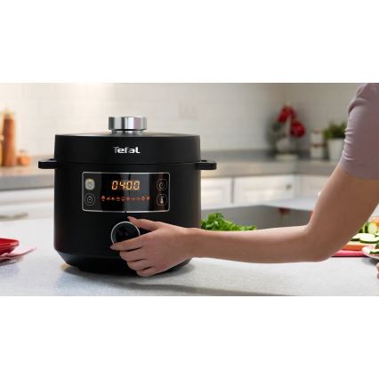 Tefal - multifunktionell elektrisk gryta TURBO CUISINE 4,8 l 1090W/230V svart