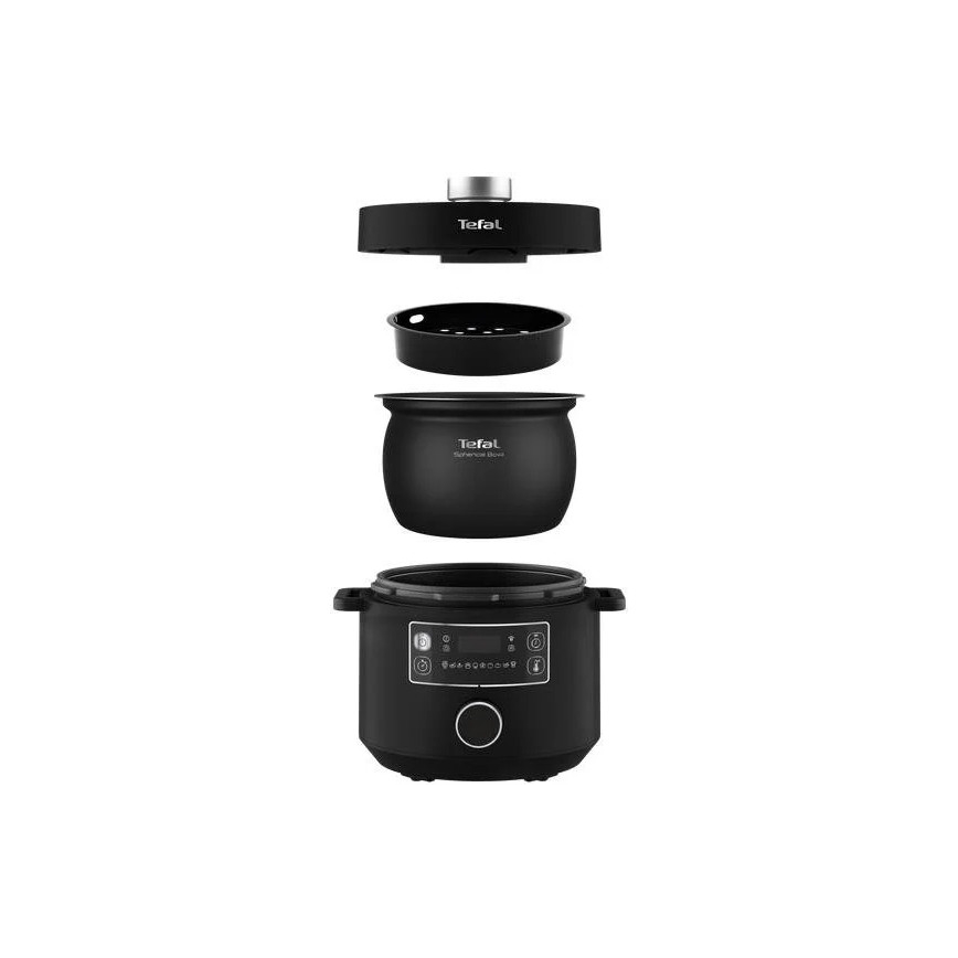 Tefal - multifunktionell elektrisk gryta TURBO CUISINE 4,8 l 1090W/230V svart