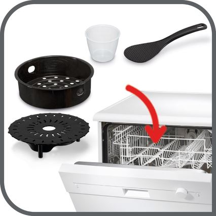 Tefal - Multifunktionell elektrisk tryckkokare ALL IN ONE POT 1100W/230V matt krom/svart