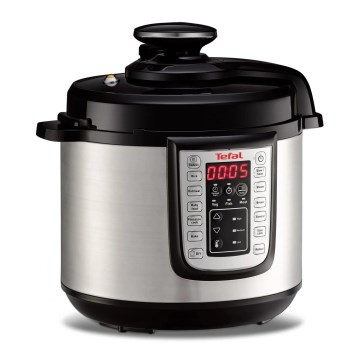 Tefal - Multifunktionell elektrisk tryckkokare ALL IN ONE POT 1100W/230V matt krom/svart