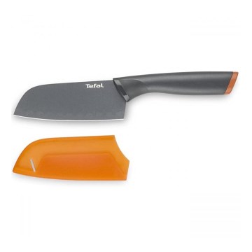 Tefal - Rostfri kniv santoku FRESH KITCHEN 12 cm grå/orange