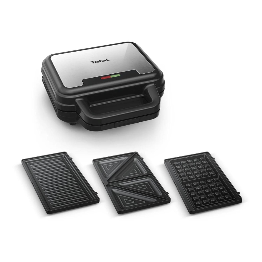 Tefal - Sandwich järn ULTRA COMPACT 3i1 700W/230V svart/matt krom