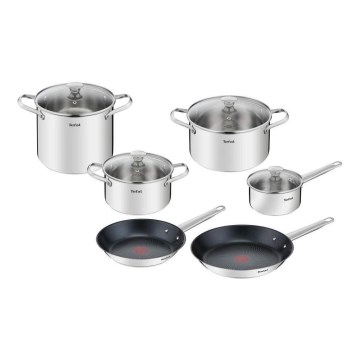 Tefal - Sätt med matlagningsutrustning 10 delar COOK EAT rostfri