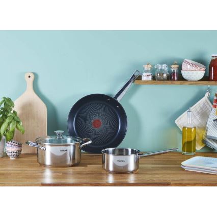 Tefal - Sätt med matlagningsutrustning 10 delar COOK EAT rostfri