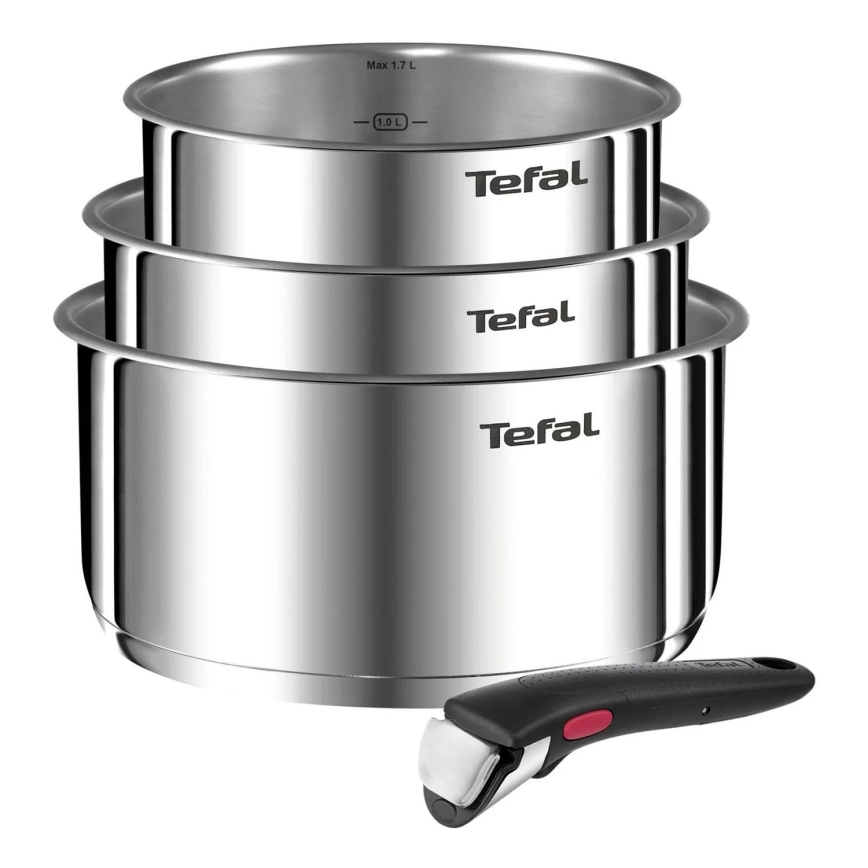 Tefal - Sätt med matlagningsutrustning 4 delar INGENIO EMOTION rostfri