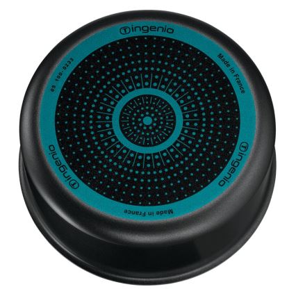 Tefal - Sätt med matlagningsutrustning 5 delar INGENIO EASY COOK & CLEAN BLACK