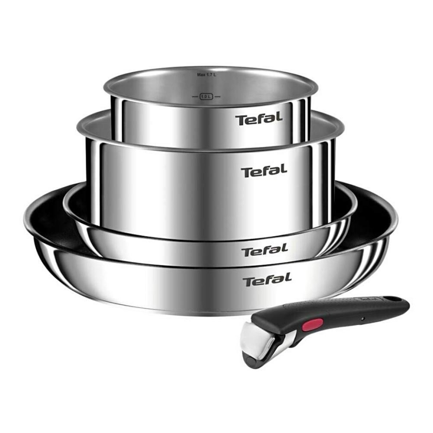 Tefal - Sätt med matlagningsutrustning 5 delar INGENIO EMOTION rostfri
