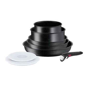Tefal - Sätt med matlagningsutrustning 8 delar INGENIO BLACK STONE