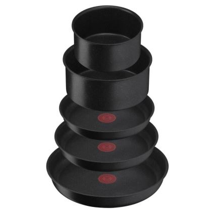 Tefal - Sätt med matlagningsutrustning 8 delar INGENIO BLACK STONE