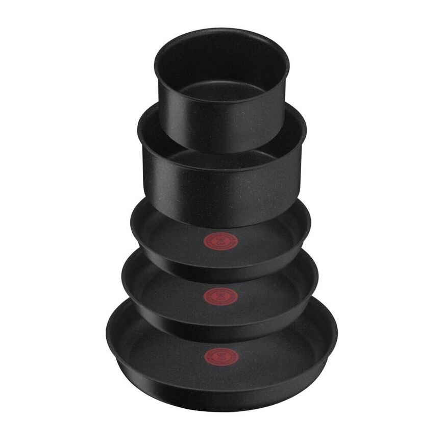 Tefal - Sätt med matlagningsutrustning 8 delar INGENIO BLACK STONE