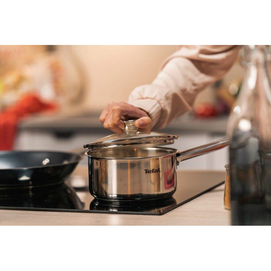 Tefal - Set med grytor 10 delar COOK EAT rostfri