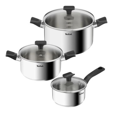 Tefal - Set med grytor 6 delar DELICIOUS rostfri