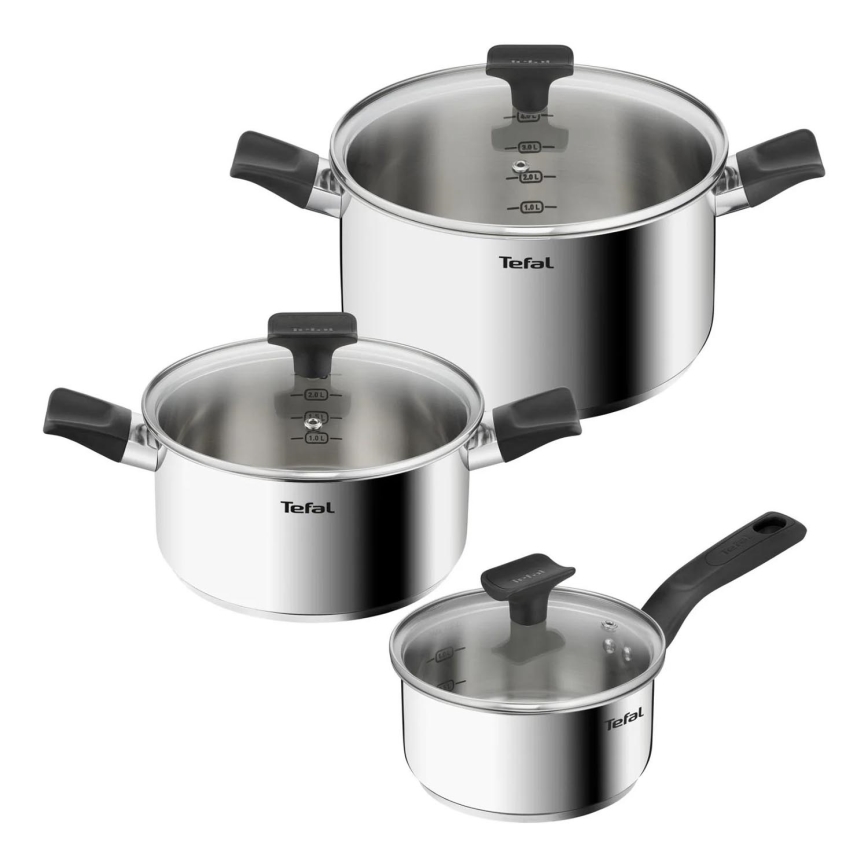 Tefal - Set med grytor 6 delar DELICIOUS rostfri