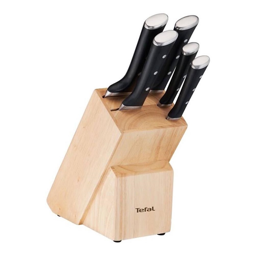 Tefal - Set med köksknivar i ett stativ ICE FORCE 6 delar