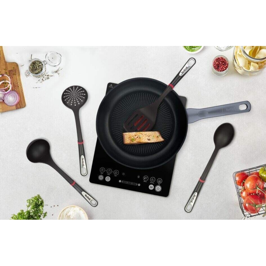 Tefal - Set med köksredskap 4 delar INGENIO svart