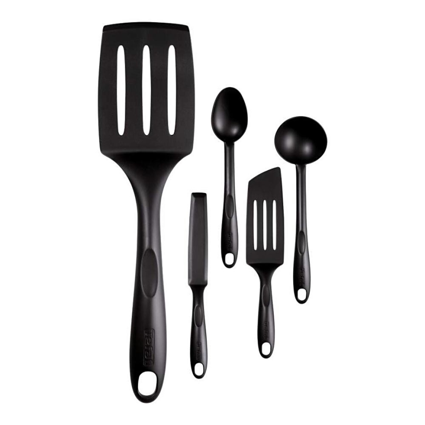 Tefal - Set med köksredskap 5 delar BIENVENUE svart