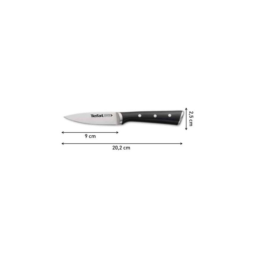 Tefal - Skärkniv i rostfritt stål ICE FORCE 9 cm skinande krom/svart