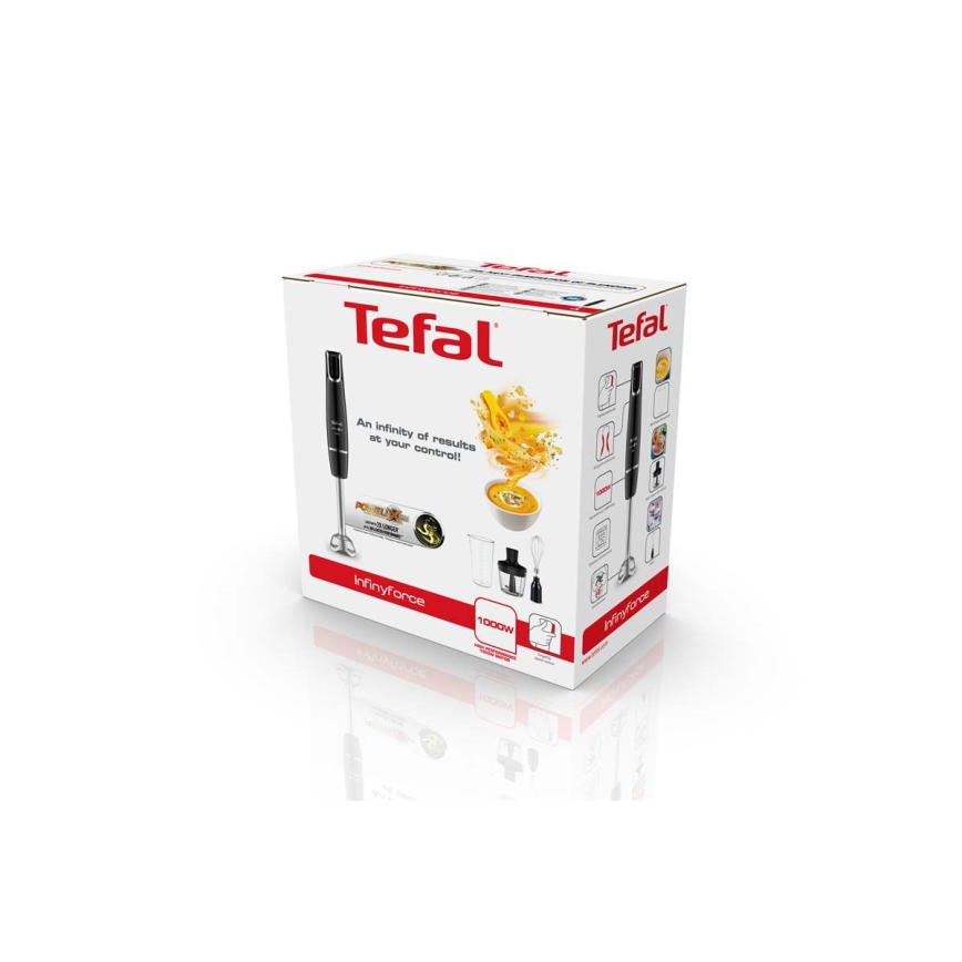Tefal - Stavmixer INFINY FORCE V2 3i1 1000W/230V svart/rostfri