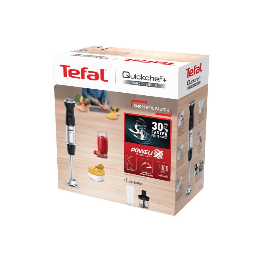 Tefal - Stavmixer QUICKCHEF 1000W/230V svart