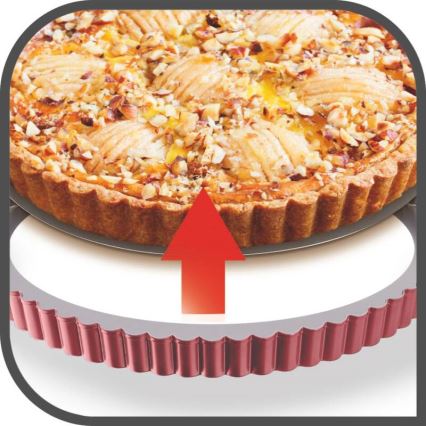 Tefal - Tårtform med avtagbar botten DELIBAKE 28 cm röd
