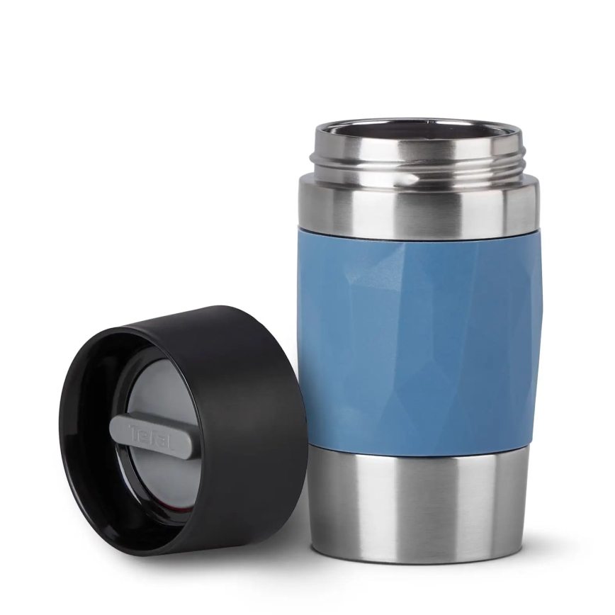 Tefal - Termisk mugg 300 ml COMPACT MUG rostfri/blå