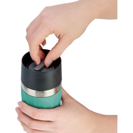 Tefal - Termisk mugg 300 ml COMPACT MUG rostfri/grön