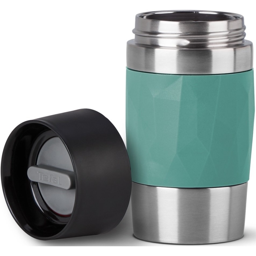 Tefal - Termisk mugg 300 ml COMPACT MUG rostfri/grön