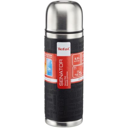 Tefal - Termos med mugg 0,5 l SENATOR rostfri/svart